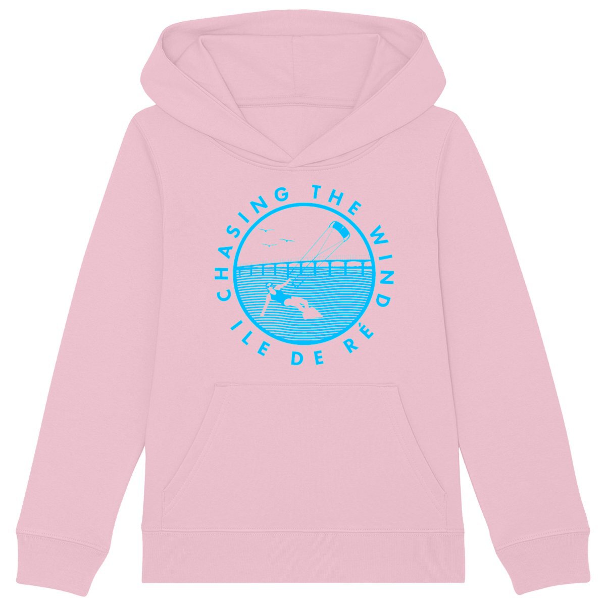 Sweatshirt à capuche Enfant - Fille - Coton BIO - Chasing the wind Kitesurf W