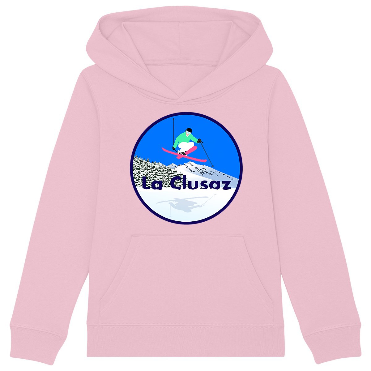 Sweatshirt à capuche Enfant - Garçon - Coton BIO - La clusaz Ski H