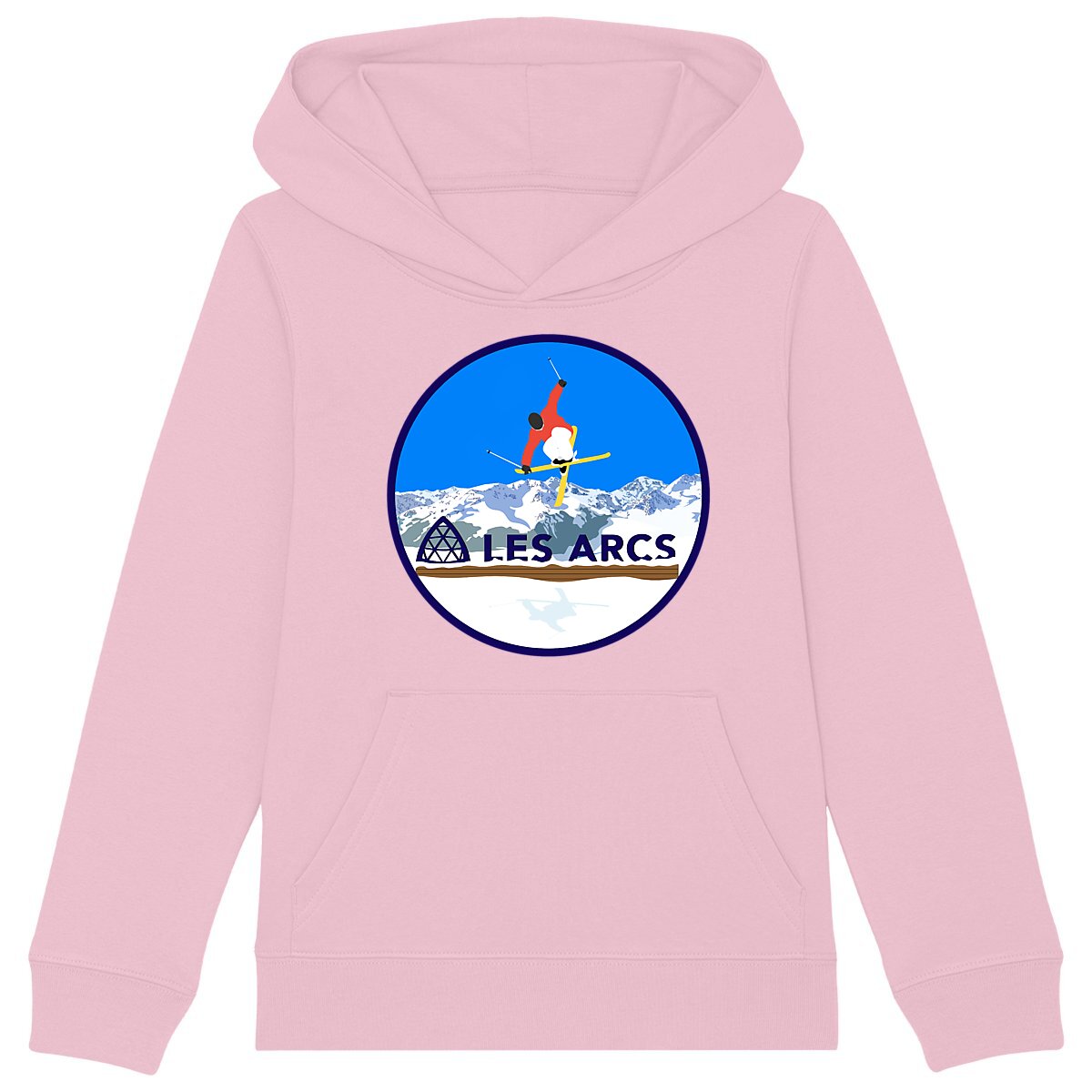 Sweatshirt à capuche Enfant - Garçon - Coton BIO - Les Arcs Ski H