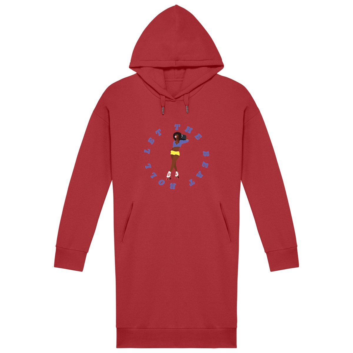 Robe sweatshirt Femme- Coton BIO - Let the beat roll