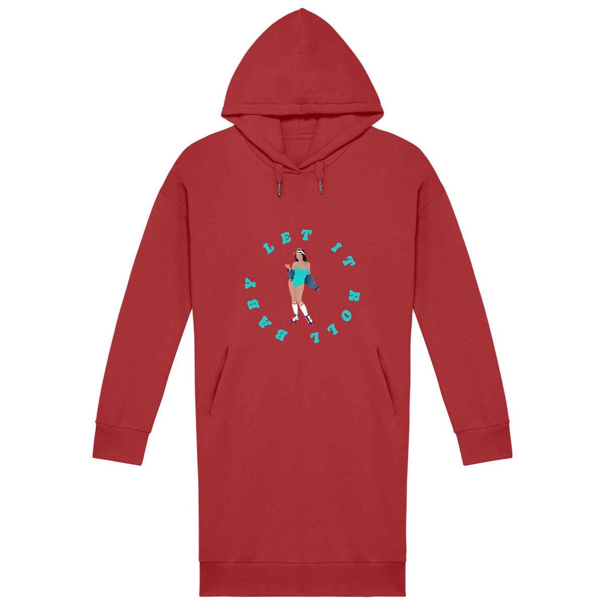 Robe sweatshirt Femme - Coton BIO - Let it roll baby